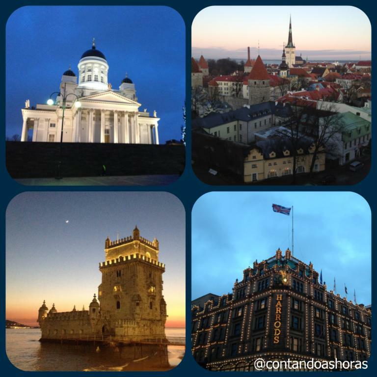 Da esquerda pra direita: Helsinki, Tallinn, Lisboa e Londres.